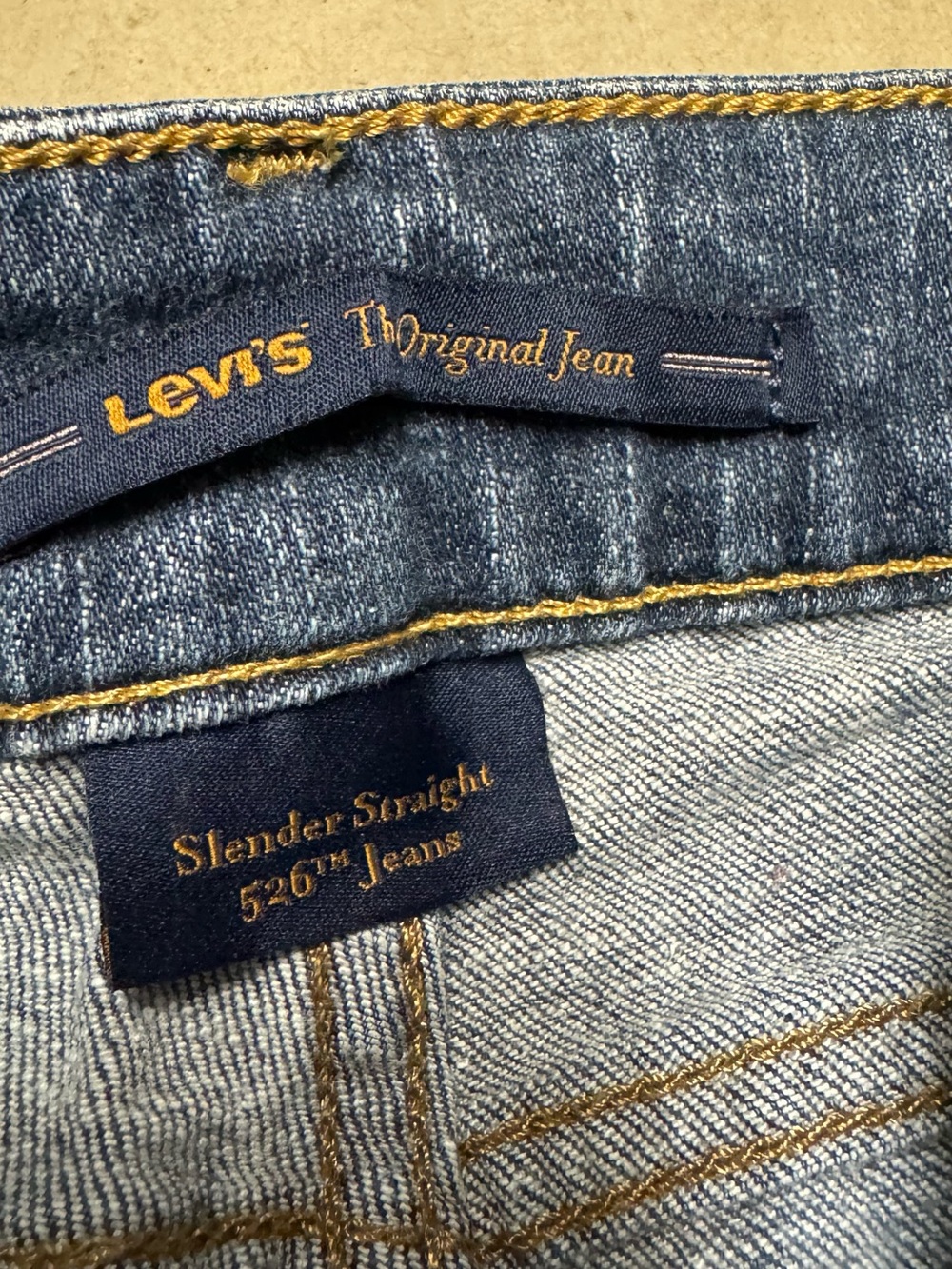 Levi's the original 526 Slender Straight-Leg Jeans — Dark Blue Denim size 6 - Picture 3 of 6